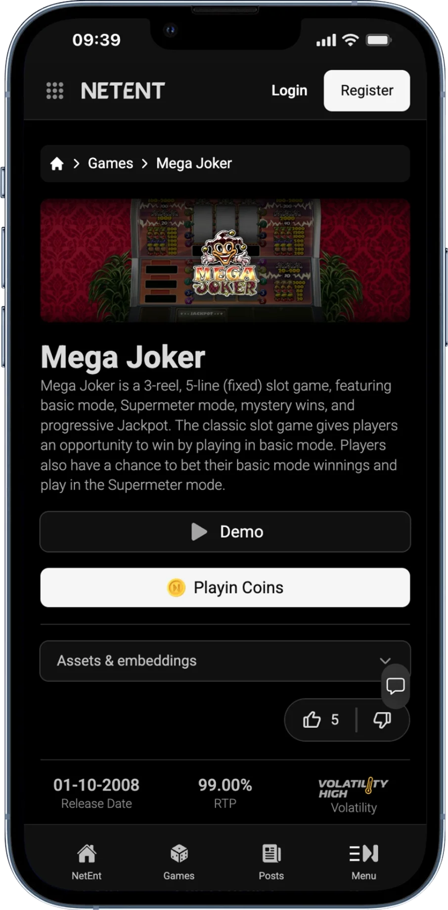 Mega Joker na mobile