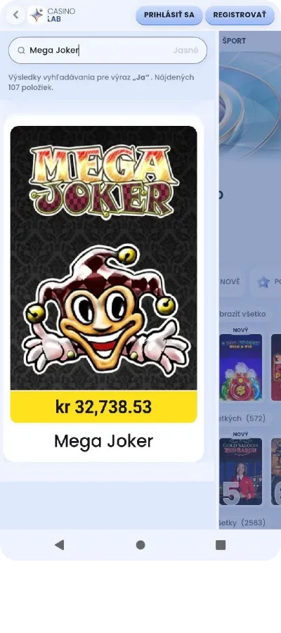 Mega Joker game search