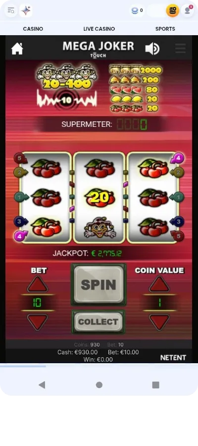 Mega Joker game slot machines