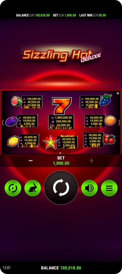 Sizzling Hot Deluxe bonuses