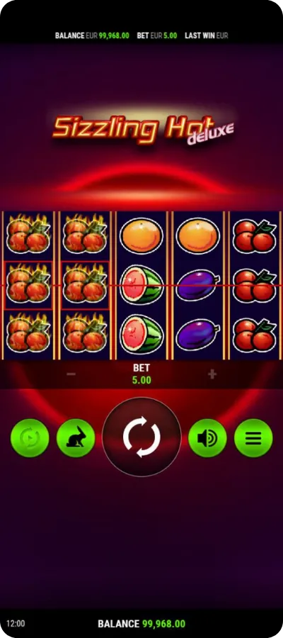 Sizzling Hot Deluxe slot machines