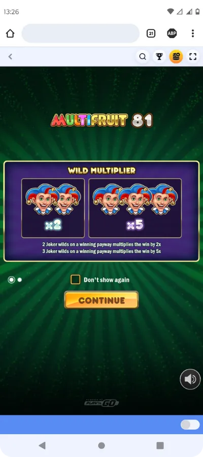 MultiFruit 81 sllots