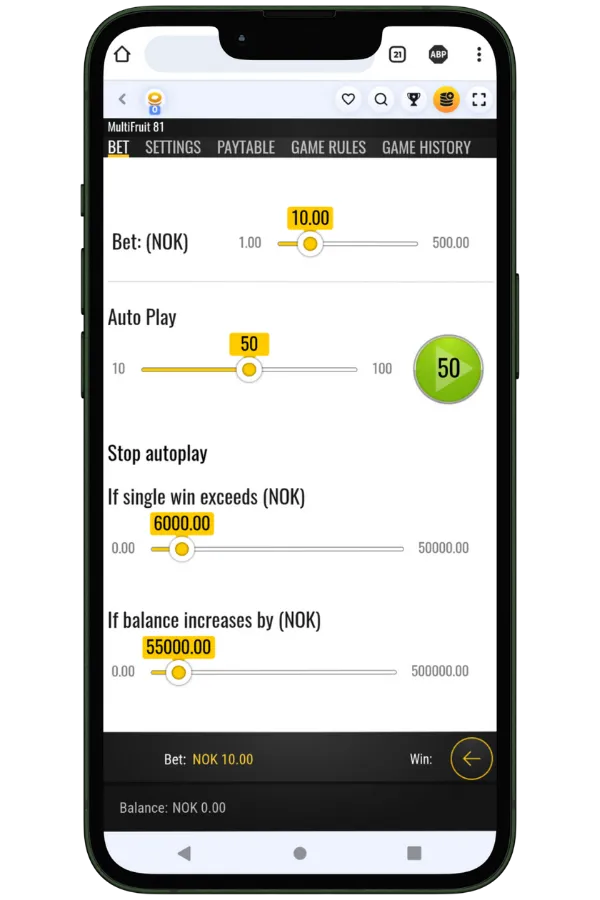 MultiFruit vyberte si stavku