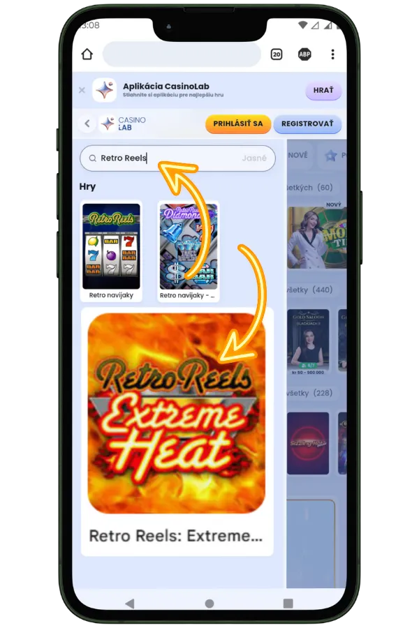 RetroReels najdite hru