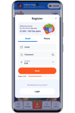 Vulkan Vegas registrácia