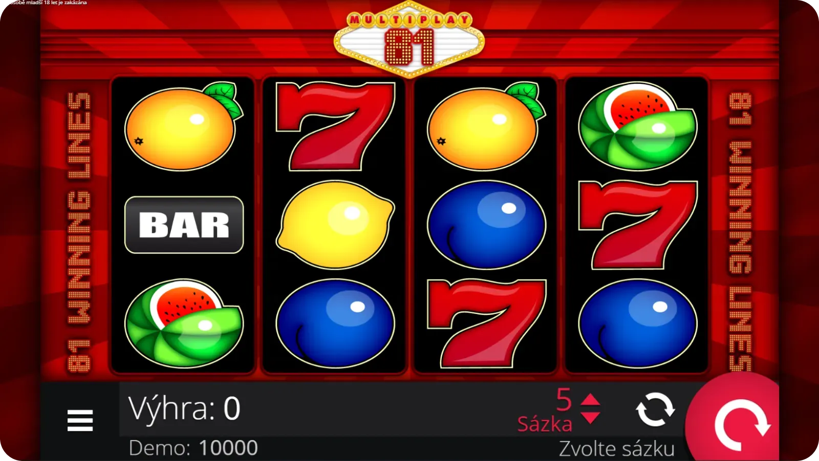 Multiplay 81 automat od EGaming